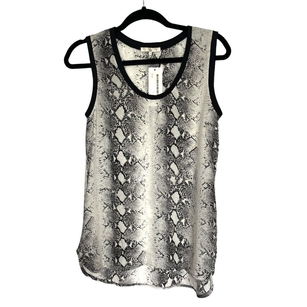NWT Gold Hawk Tank Top in Black and White Python - Size Small